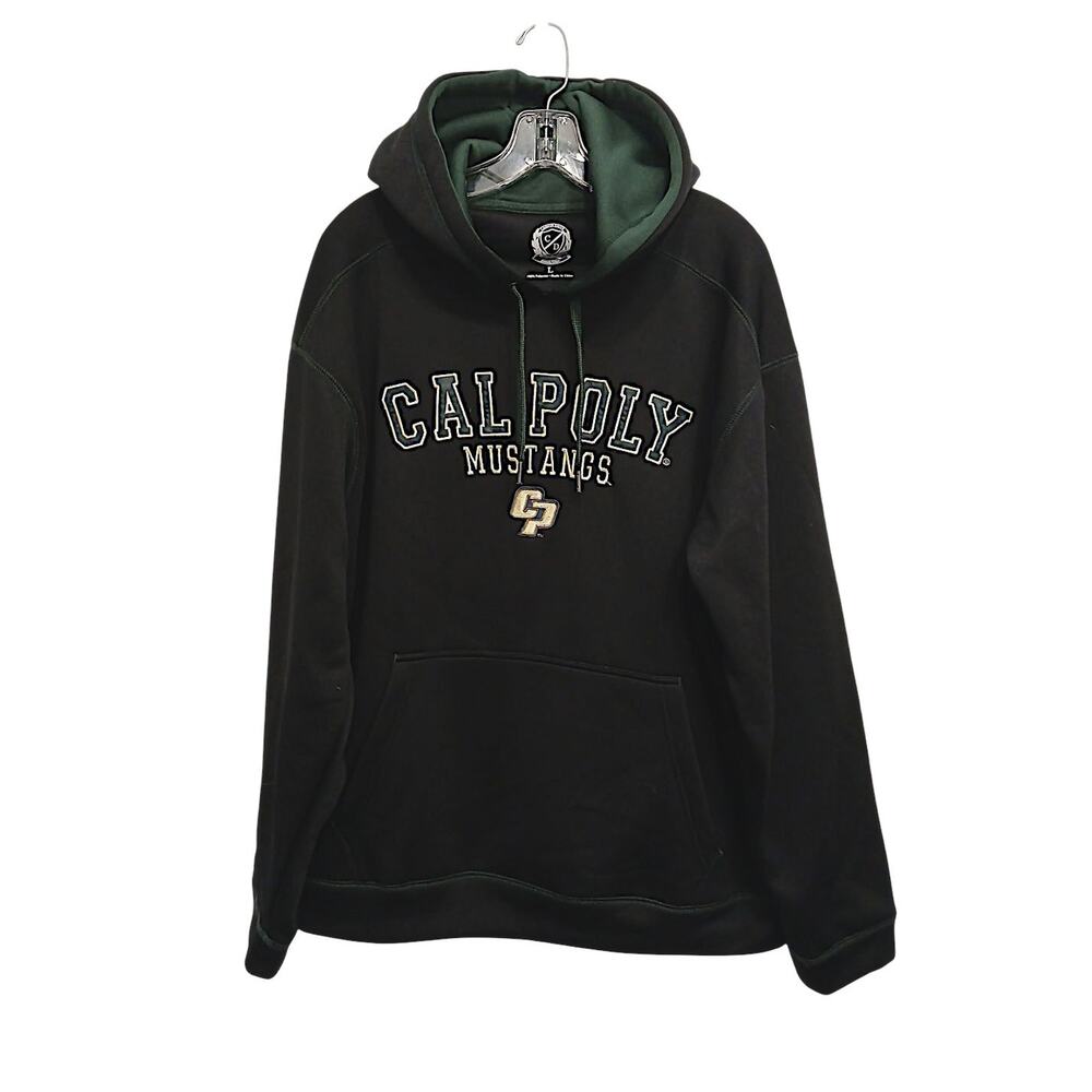 Cal Poly Mustangs Hoodie Sweatshirt L Black Embroidered Logo University Unisex - Picture 5 of 16